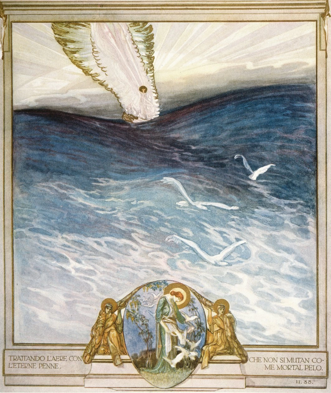 Illustrazione dalla Divina Commedia di Dante, Purgatorio, Canto II 1